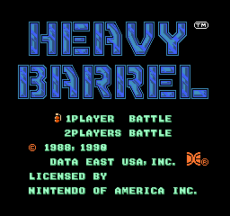 Heavy Barrel Title Screen